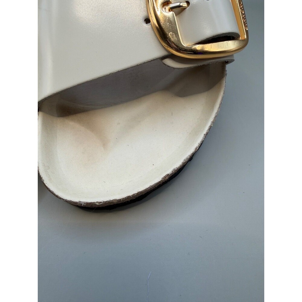 Birkenstock Arizona Big Buckle Patent Leather High Shine Ivory Sandal US 6 EU37 - Picture 5 of 9